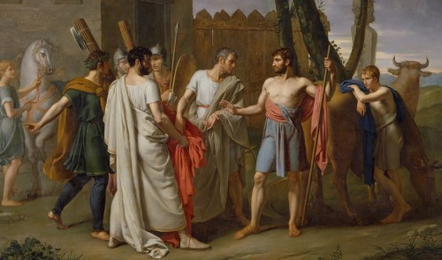 Cincinato_abandona_el_arado_para_dictar_leyes_a_Roma,_c.1806_de_Juan_Antonio_Ribera (2)